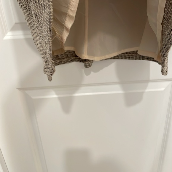 Anne Klein suit flare tan tweed flared skirt size 12 - Picture 3 of 4